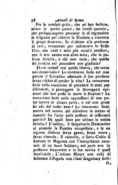 Annali di Roma opera periodica del sig. ab. Michele Mallio