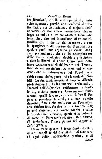 Annali di Roma opera periodica del sig. ab. Michele Mallio