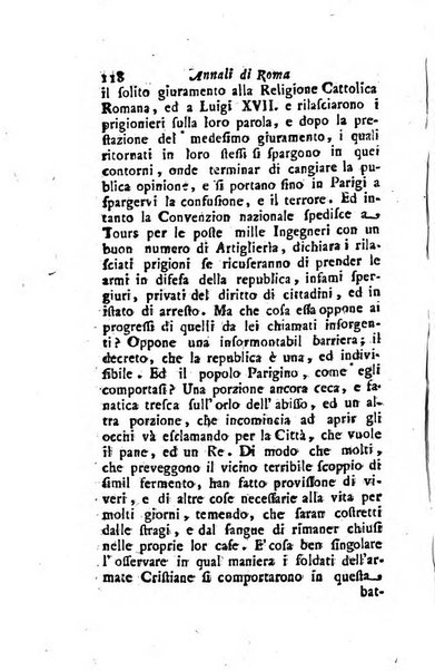 Annali di Roma opera periodica del sig. ab. Michele Mallio