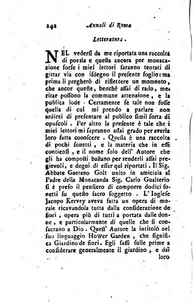 Annali di Roma opera periodica del sig. ab. Michele Mallio