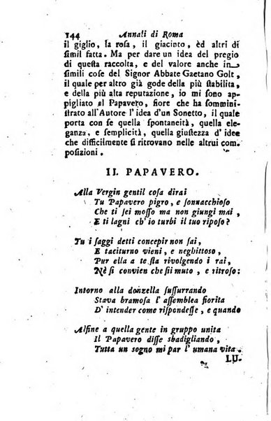 Annali di Roma opera periodica del sig. ab. Michele Mallio