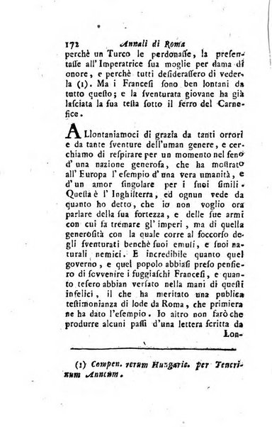 Annali di Roma opera periodica del sig. ab. Michele Mallio