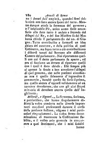 Annali di Roma opera periodica del sig. ab. Michele Mallio