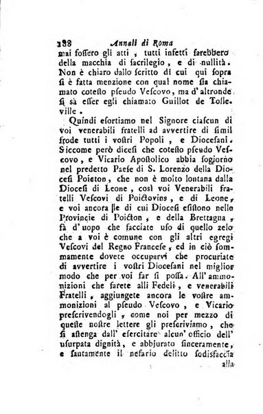 Annali di Roma opera periodica del sig. ab. Michele Mallio