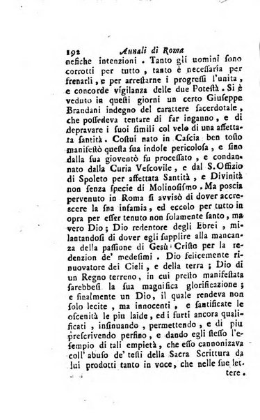 Annali di Roma opera periodica del sig. ab. Michele Mallio