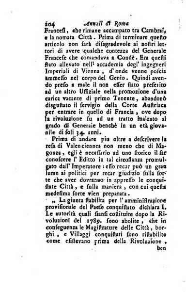 Annali di Roma opera periodica del sig. ab. Michele Mallio