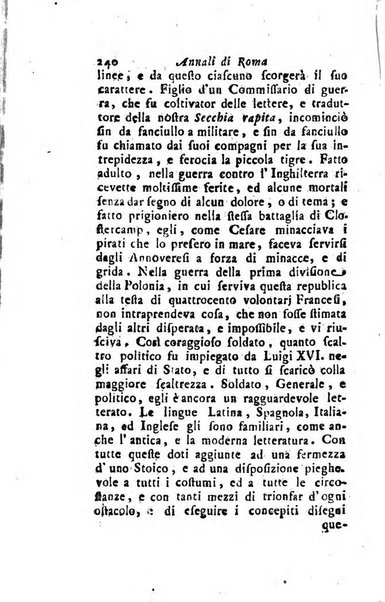 Annali di Roma opera periodica del sig. ab. Michele Mallio