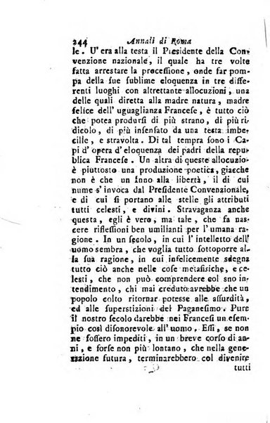 Annali di Roma opera periodica del sig. ab. Michele Mallio