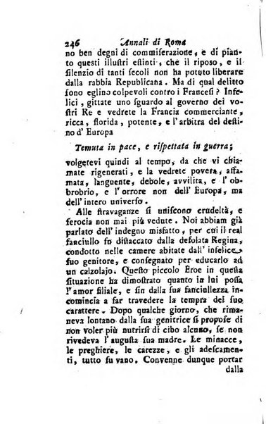 Annali di Roma opera periodica del sig. ab. Michele Mallio