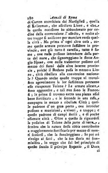 Annali di Roma opera periodica del sig. ab. Michele Mallio