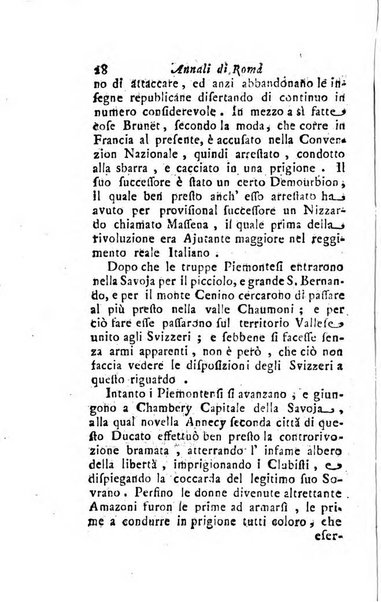 Annali di Roma opera periodica del sig. ab. Michele Mallio