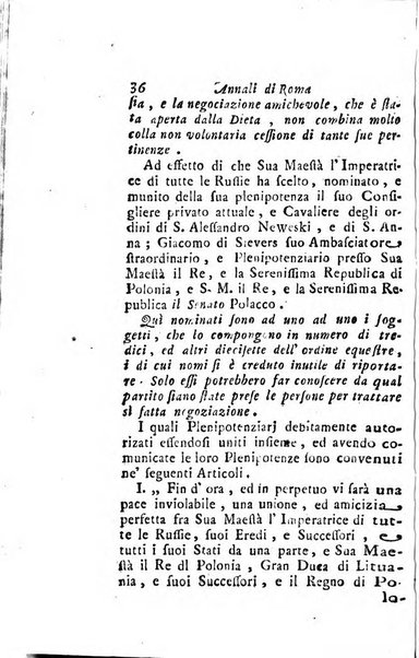 Annali di Roma opera periodica del sig. ab. Michele Mallio