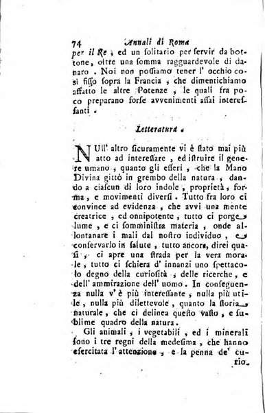 Annali di Roma opera periodica del sig. ab. Michele Mallio