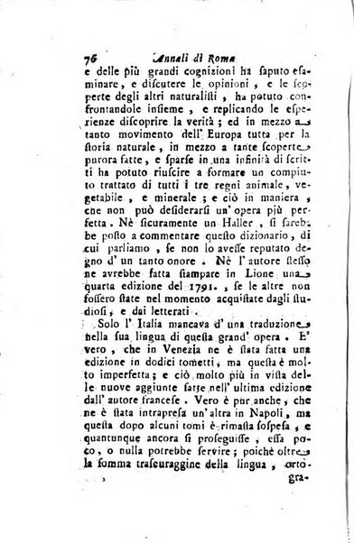 Annali di Roma opera periodica del sig. ab. Michele Mallio