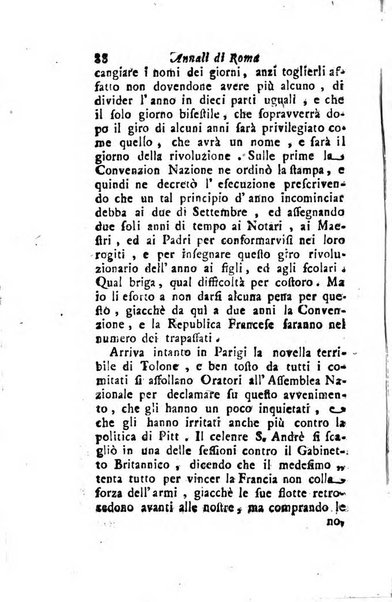 Annali di Roma opera periodica del sig. ab. Michele Mallio