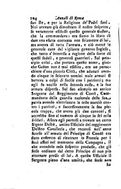 Annali di Roma opera periodica del sig. ab. Michele Mallio