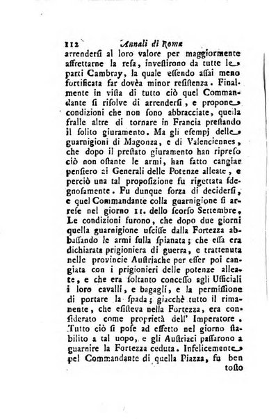 Annali di Roma opera periodica del sig. ab. Michele Mallio