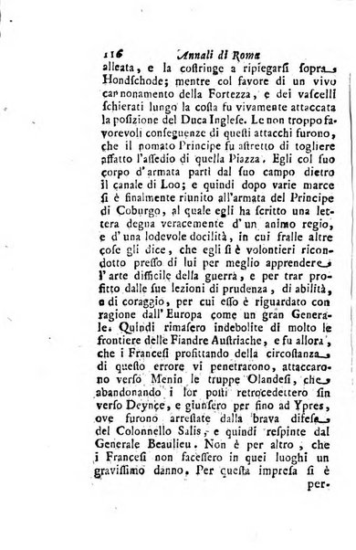 Annali di Roma opera periodica del sig. ab. Michele Mallio