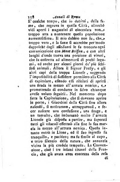 Annali di Roma opera periodica del sig. ab. Michele Mallio