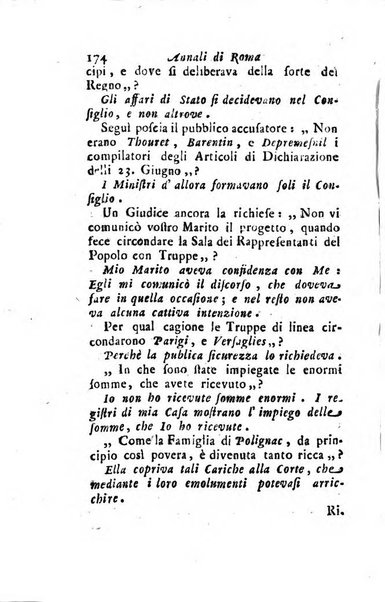 Annali di Roma opera periodica del sig. ab. Michele Mallio