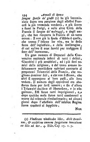 Annali di Roma opera periodica del sig. ab. Michele Mallio