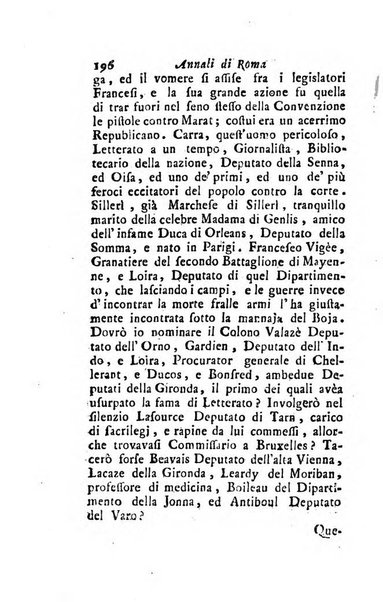 Annali di Roma opera periodica del sig. ab. Michele Mallio