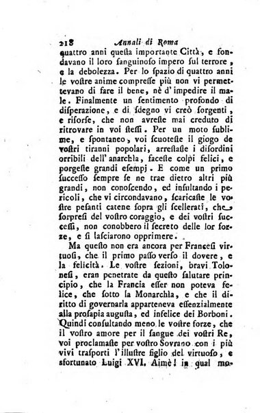 Annali di Roma opera periodica del sig. ab. Michele Mallio