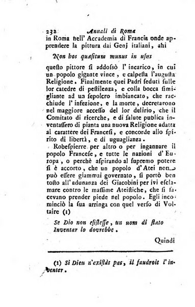 Annali di Roma opera periodica del sig. ab. Michele Mallio