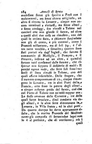 Annali di Roma opera periodica del sig. ab. Michele Mallio