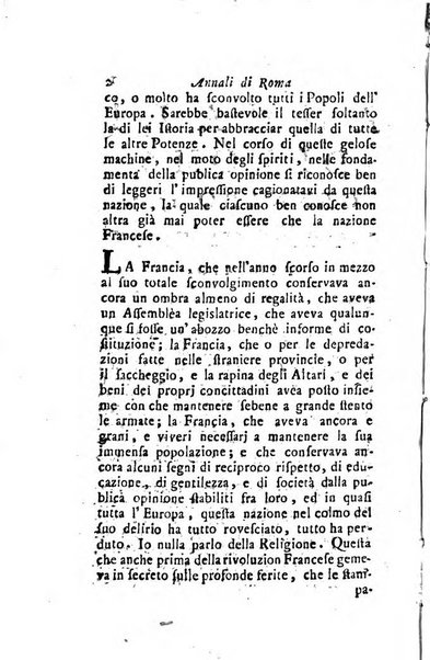 Annali di Roma opera periodica del sig. ab. Michele Mallio