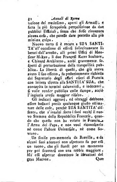 Annali di Roma opera periodica del sig. ab. Michele Mallio