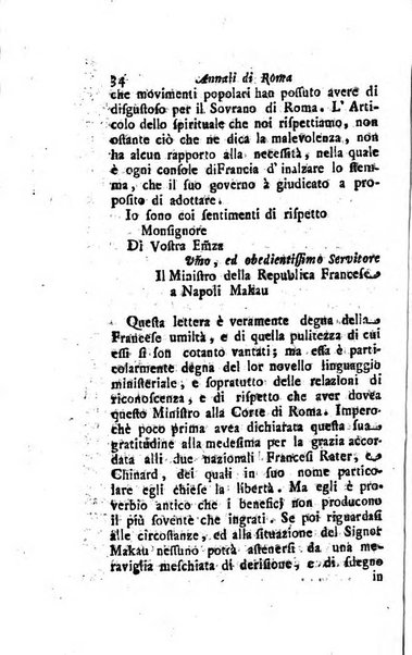 Annali di Roma opera periodica del sig. ab. Michele Mallio