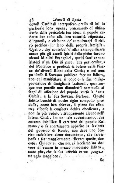 Annali di Roma opera periodica del sig. ab. Michele Mallio