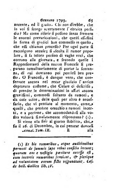 Annali di Roma opera periodica del sig. ab. Michele Mallio