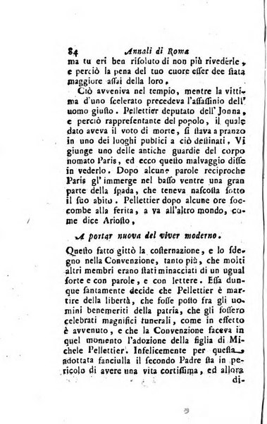 Annali di Roma opera periodica del sig. ab. Michele Mallio