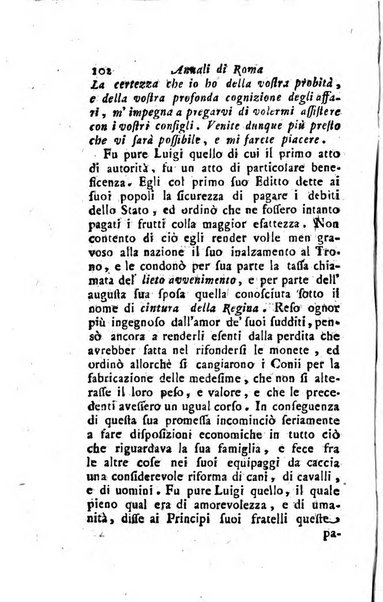 Annali di Roma opera periodica del sig. ab. Michele Mallio