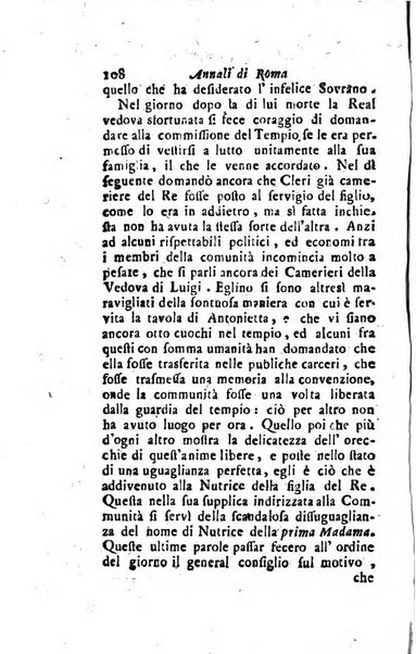 Annali di Roma opera periodica del sig. ab. Michele Mallio