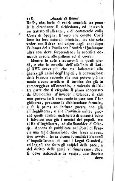 Annali di Roma opera periodica del sig. ab. Michele Mallio