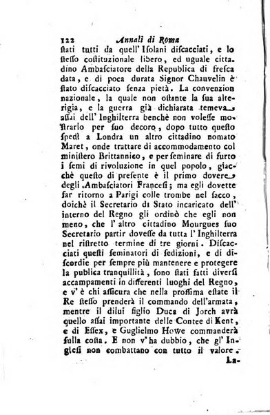 Annali di Roma opera periodica del sig. ab. Michele Mallio