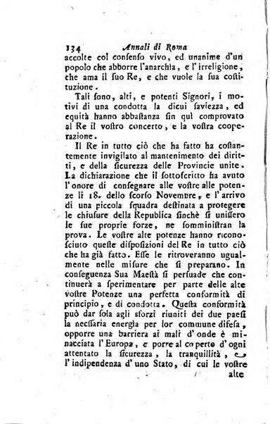 Annali di Roma opera periodica del sig. ab. Michele Mallio