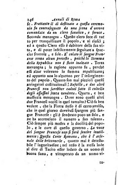 Annali di Roma opera periodica del sig. ab. Michele Mallio