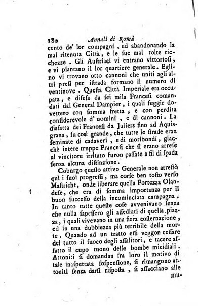 Annali di Roma opera periodica del sig. ab. Michele Mallio