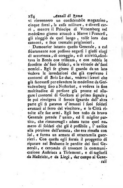 Annali di Roma opera periodica del sig. ab. Michele Mallio