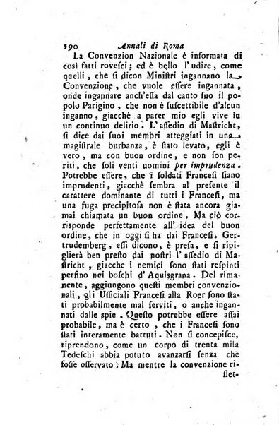 Annali di Roma opera periodica del sig. ab. Michele Mallio