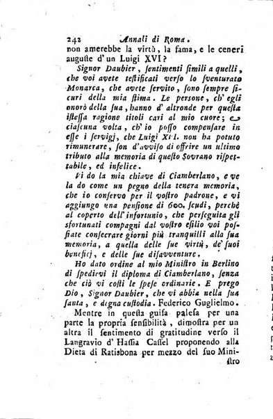 Annali di Roma opera periodica del sig. ab. Michele Mallio