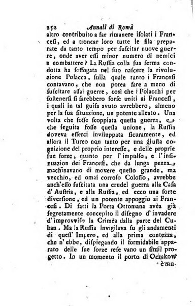 Annali di Roma opera periodica del sig. ab. Michele Mallio