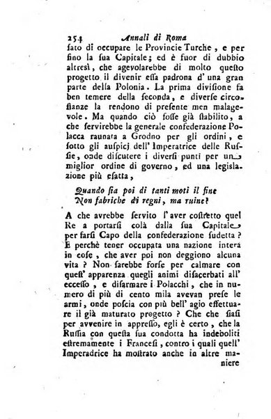 Annali di Roma opera periodica del sig. ab. Michele Mallio