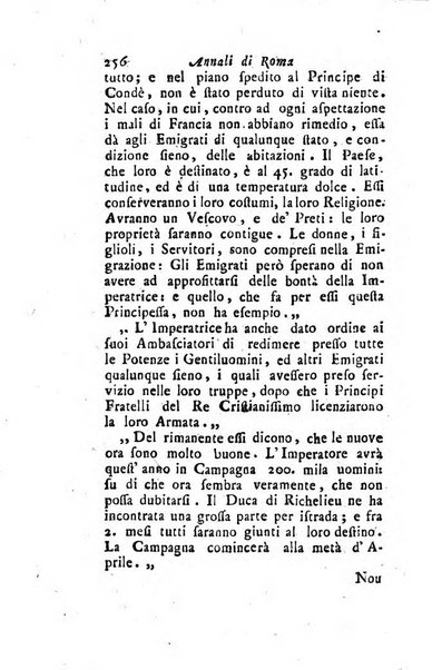 Annali di Roma opera periodica del sig. ab. Michele Mallio