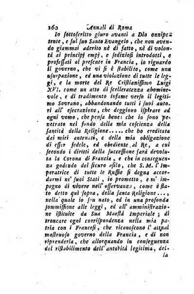 Annali di Roma opera periodica del sig. ab. Michele Mallio