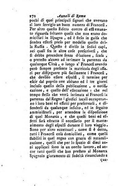 Annali di Roma opera periodica del sig. ab. Michele Mallio